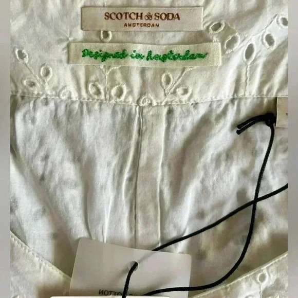 Scotch & Soda white eyelet top, NWT , size 34 - Picture 8 of 10